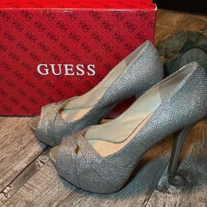 Guess Isila Silver Pump- Size 6.5